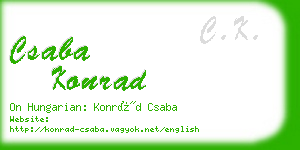 csaba konrad business card